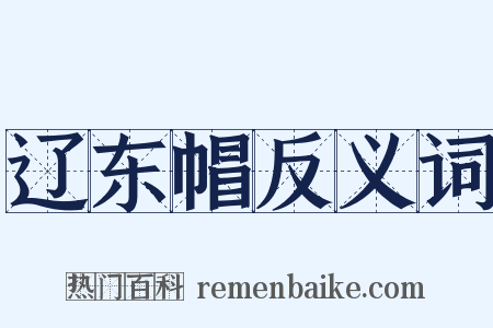 辽东帽反义词是什么意思的图片